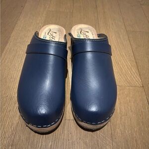 Lotta From Stockholm Navy Blue Clogs